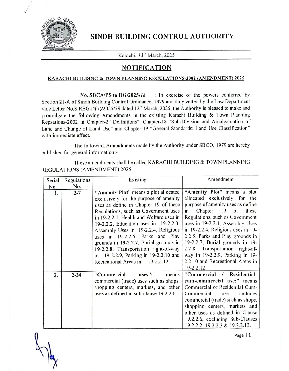 SBCA Notification March 2025